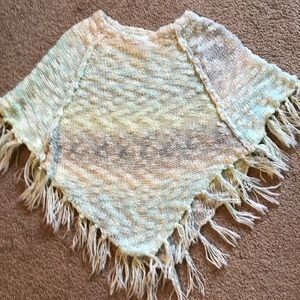 Poncho sweater, perfect for back to school!